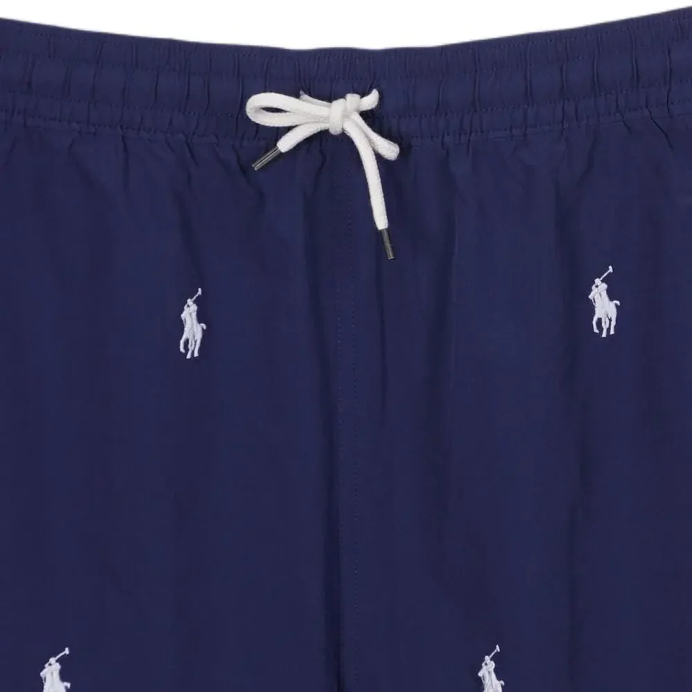 NWOT Polo Ralph Lauren Traveler Swim Trunks 4XLT Blue Pony Pockets Lined Shorts